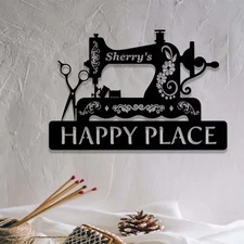 Personalized Sewing Metal Signs, Custom Sewing Room Wall Decor, Mom Gifts
