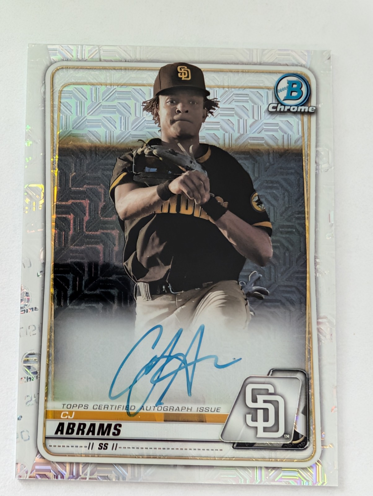 2020 Bowman Mega Box Chrome Mojo Autographs CJ Abrams Auto #BMA-CJA (AU, RC)