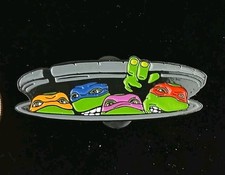 Teenage Mutant Ninja Turtles TMNT 1990 Movie Poster Custom ENAMEL PIN Sewer Cap