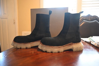 Rick Owens Seude Clear Bozo Tractor Boots. Original Rick Owens Seude Clear Bozo Tractor Boots. Original