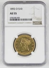 1892 O New Orleans $10 Liberty Head Gold Eagle Coin NGC AU55 Better Date AUNC