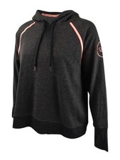 Calvin Klein Performance Women's Plus Raglan-Sleeve Hoodie 1X, Slate Heather