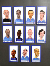 11 FIGURINE CARICATURE CALCIO CARD CLASSIC FOOTBALL STARS FRANCIA TEAM COMPLETO