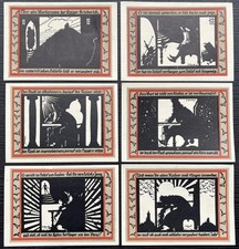 SET OF 6 GERMANY NOTGELD 50 PFENNIG ROSSLA 1921