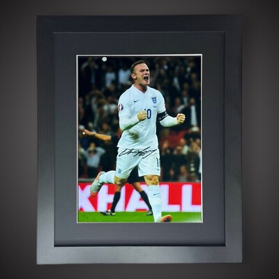 Wayne Rooney ENGLAND Hand Signed Framed Photograph With