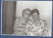 Beautiful Women hugging at home Soviet Vintage Photo USSR