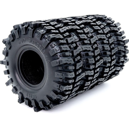 4x RC Soft Sticky 1.9 Mud Slingers Tires Tyre 120mm For RC Crawler SCX10 TRX4 - Afbeelding 1 van 10