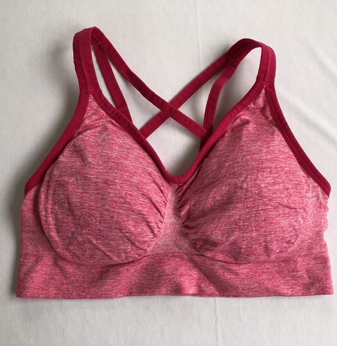 AKAMC Women's Removable Padded Sports Bras Medium Support Workout Yoga Bra Large