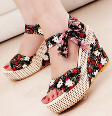 Sandalias de Mujer Verano Calzado Tacon Alto Moda Sandalia de Flores  Plataforma | eBay