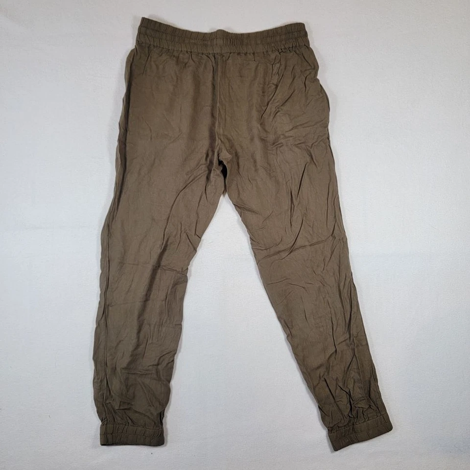 Talula Women's Joggers Sz M Medium Brown Rayon Pants Drawstrings Elastic Waist Foto 3 de 4