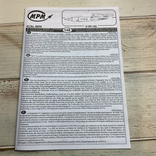 MPM FIESELER FI 103/V1, #48050, 1/48. - Imagen 3 de 3