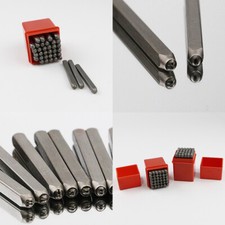 US 36 Piece 1/4" Steel Letter  Number Stamping Set Metal Stamp Alphabet Numeral