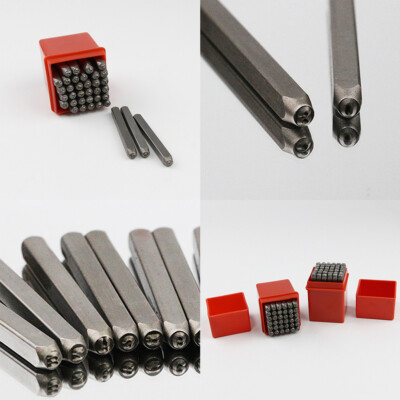 US 36 Piece 1/4'' Steel Letter & Number Stamping Set Metal Stamp Alphabet Numeral