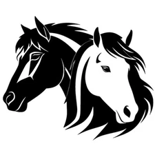 Horse Love Black Vinyl Decal Vehicle Window Tablet Laptop Tumbler Notebook