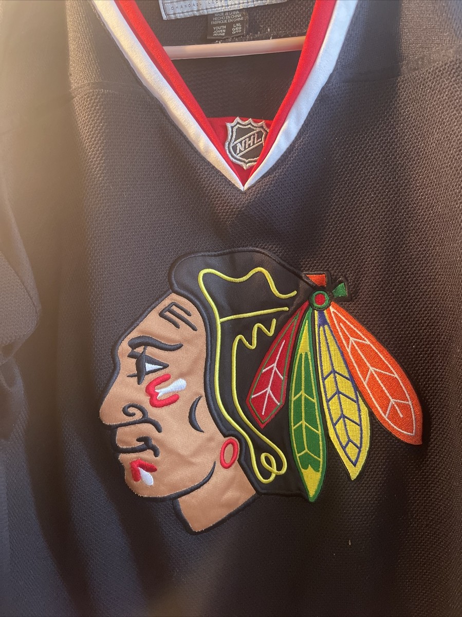Chicago Blackhawks NHL Jersey Youth L/XL Reebok Black Alternate