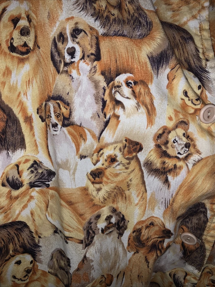 PEACHES Uniform Golden Retriever Collie Beagle Dog Vet Nurse Top Sz M ❤️tb12m1 - Image 4 of 4