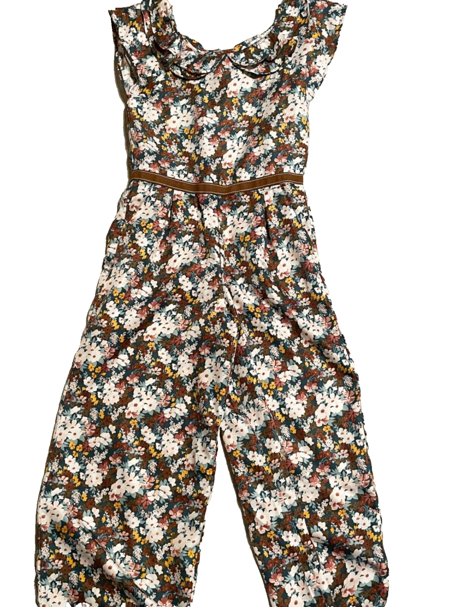 JANIE AND JACK Girls Jumpsuit Floral Romper Kids BEAUTIFUL Size