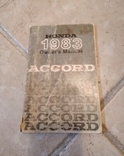1983 Honda Accord Owners Manual Owners Guide Book Original
