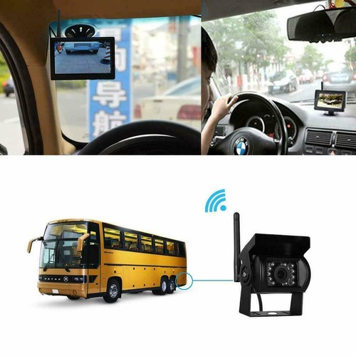5" Wireless Backup Camera and Rear View Monitor Kit for Truck RV Caravan 12V-24V - Picture 8 of 24