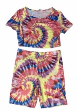 Brand New- Shein Kids Summer Tie Dye Set Girls Size 6Y
