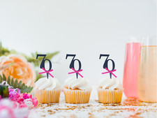 70th Birthday Cupcake Toppers