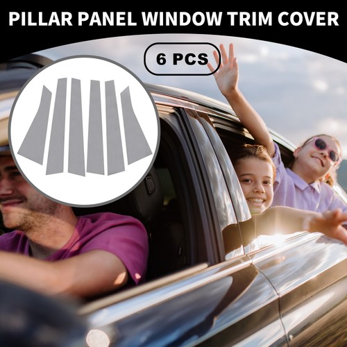 6pcs Car Pillar Window Trim Cover for Chevrolet Impala 06-13 Chrome Silver Tone - Picture 2 of 6