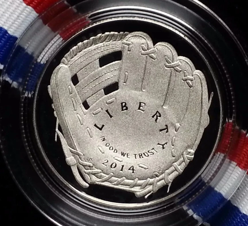 2014 S Baseball Hall of Fame Clad Half Dollar ~ Curved Proof Coin ~ OGP & COA - Image 3 of 4