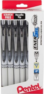 Pentel EnerGel RTX Pearl Retractable Pen - Blue Ink, 0.7mm, Needle Tip, Pack of 12 Pens