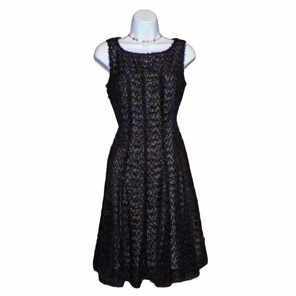 j taylor fit and flare dress J. Taylor Women's Hutner Glitter Design SS Cape Fit & Flare Dress, 14 20700083