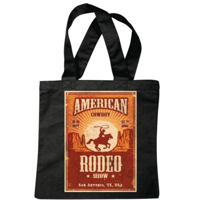 Tasche Beutel Baumwolltasche AMERICAN RODEO COWBOY PFERDE REITEN REITER PFERDESP
