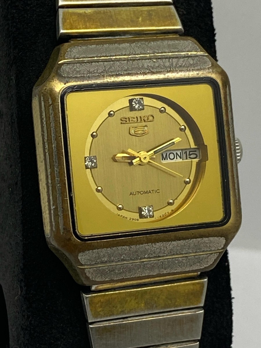 Seiko 5 2906-056A Automatic 17 Jewels Day/Date Women Vintage Watch