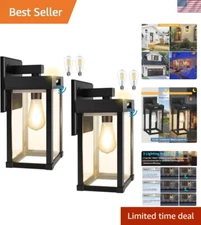 Solar Porch Lights Outdoor, Solar Sconce Lights Outdoor with 3200K & 6500K Bu...