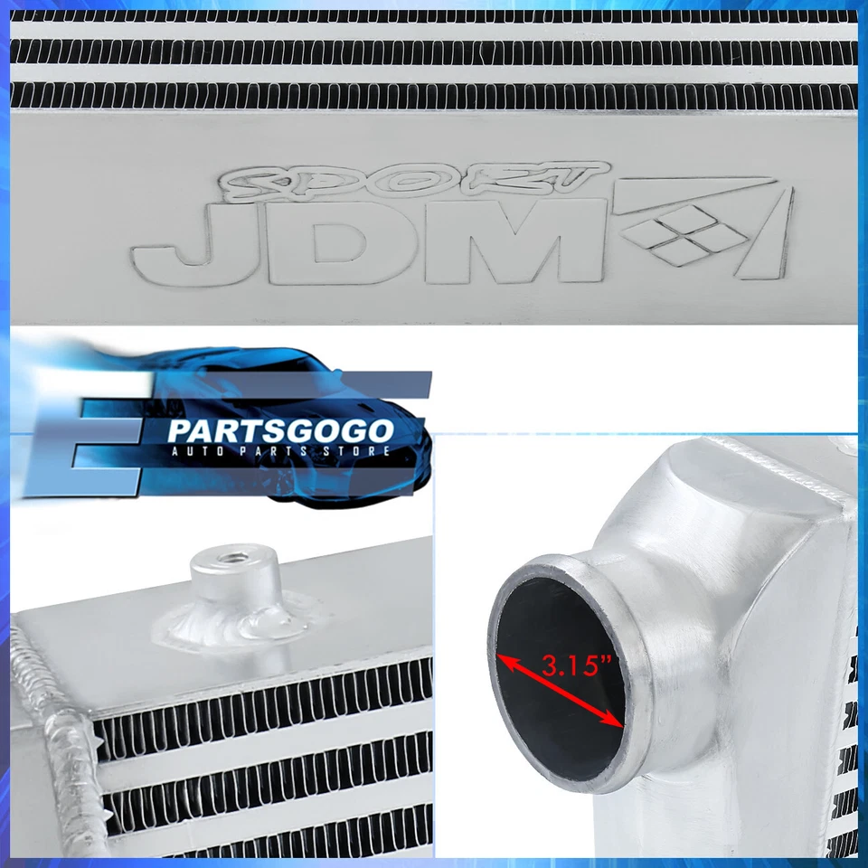 For Mazda Toyota Acura BMW Audi Honda Universal Intercooler 31"x11.75"x3" I/O - Image 3 of 4