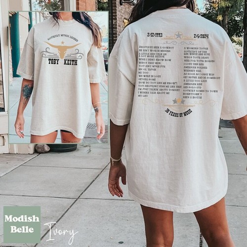 Legend Toby Keith 1961-2024 Signature Tshirt