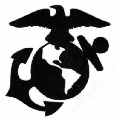 Highly Reflective Black Decal Marine Corps EGA Fire Helmet Sticker USMC