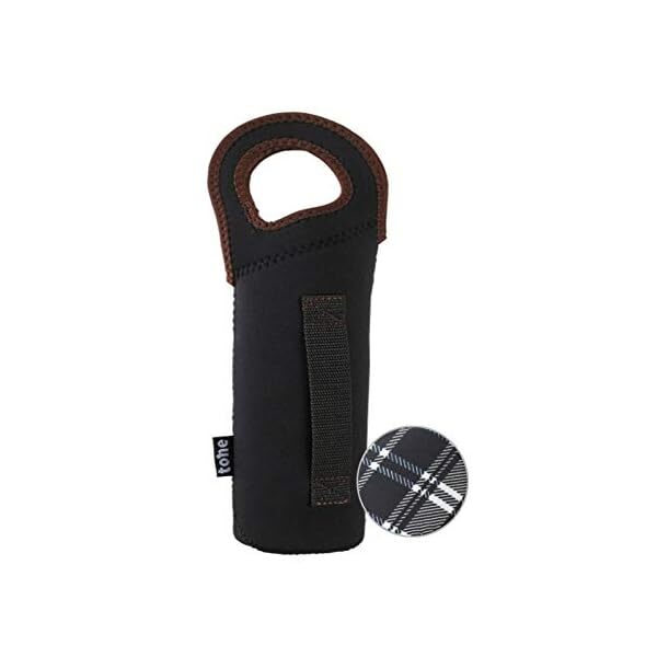 Thumbnail - Tone Bottle Cover L Check Black Tc-10