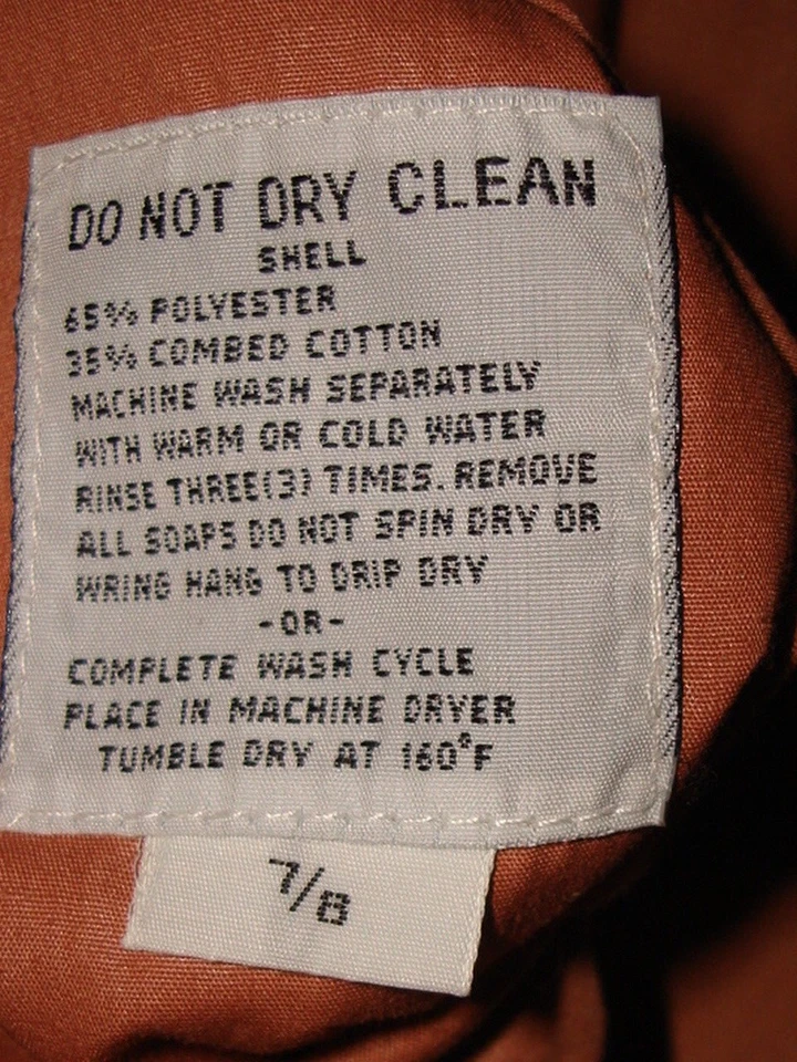 LONDON FOG BEIGE/COPPER COTTON BLEND REVERIBLE FALL/SPRING JACKET SZ. 7/8 M - Image 3 of 4