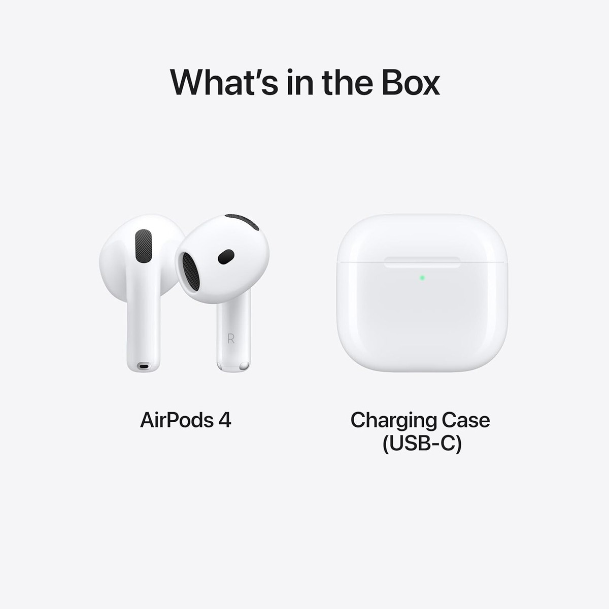 イヤホン Airpods4 a3058 Apple AirPods 4 Charging Case A3058 (W/O ANC) w/ USB-C Cable
