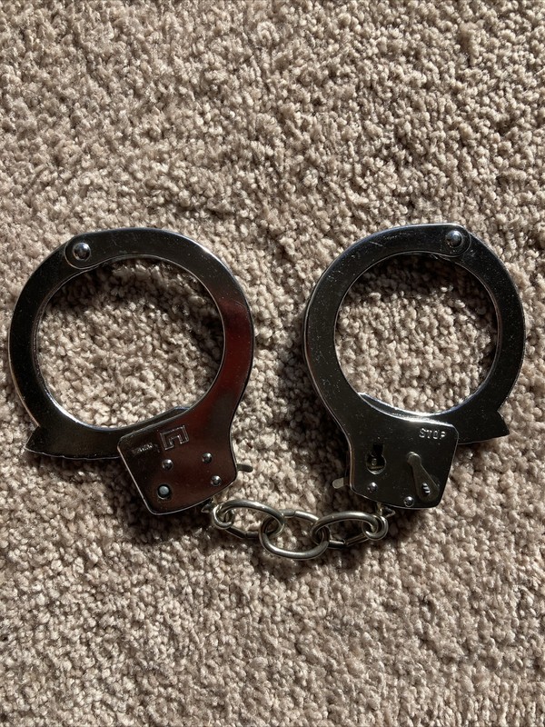 Chrome Plated Handcuffs Quick Release no Keys - Not Needed