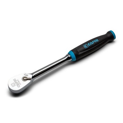 Capri Tools 3/8 in. Drive Fine 90-Tooth Ratchet, Ergonomic 3/8'' Drive, Black
