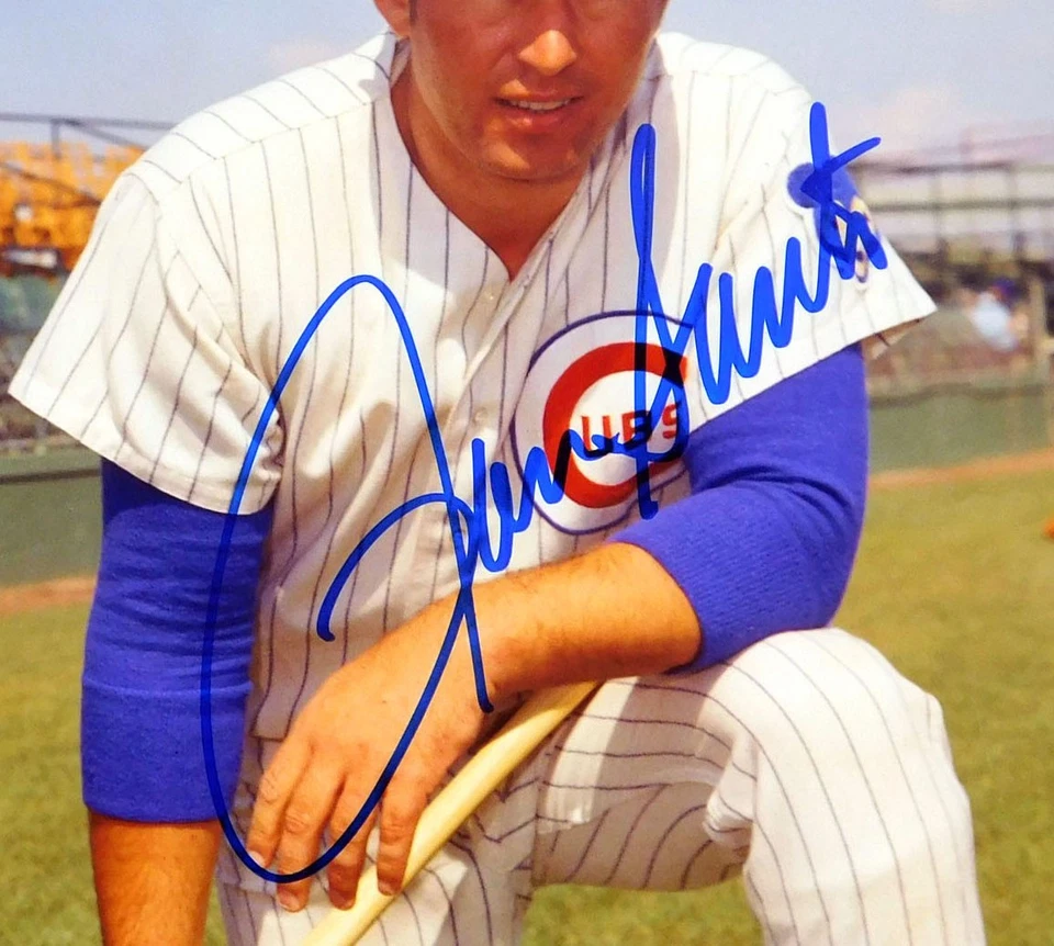 Ron Santo Signed 8 x 10 Color Photo On Deck Pose Cubs JSA Auto - Image 2 of 3