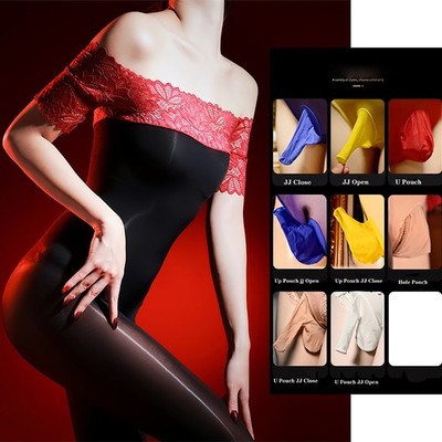 High Quality Ultra Sheer 5D Oil Glossy Bodysuit Full-Body Stockings Jumpsuit