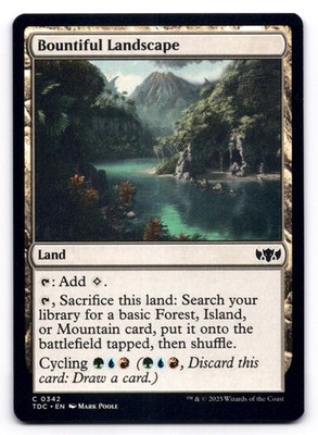 Bountiful Landscape NM Commander: Tarkir: Dragonstorm 342 MTG Regular Common
