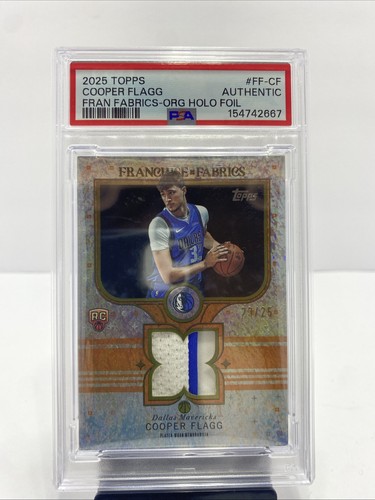 Cooper Flagg [Holo Orange Foil] #FF-CF 2025 Topps Franchise Fabrics card
