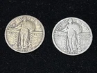 1927 P Standing Liberty Quarter Dollar Lot Of 2 Coins C-309