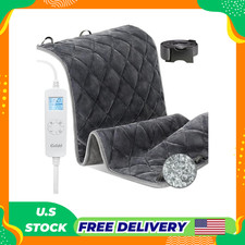 Weighted Heating Pad for Back Cramps Relief, 17" x 33" Extra Large Electric H