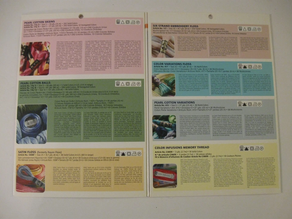 DMC Creative World Embroidery Floss Color Card Chart Needlework 2008 - Image 3 of 4