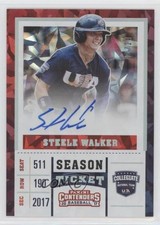 2017 Panini Elite Extra Edition Cracked Ice Ticket 1/24 Steele Walker Auto 5c9