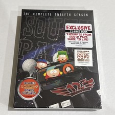 South Park: the Complete Twelfth Season DVD, 2008 BRAND NEW SEALED BONUS