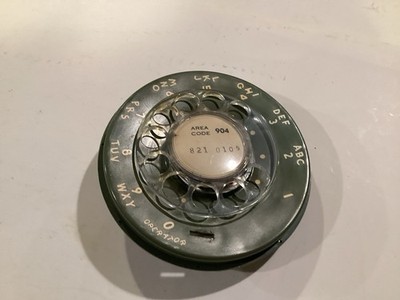 Vintage WESTERN ELECTRIC Rotary Dial Telephone Face Plate ONLY PART Green